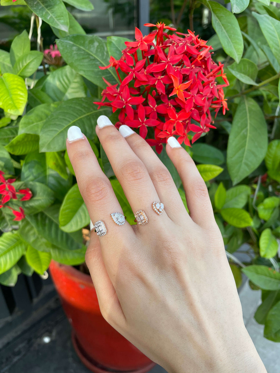 Emerald Cut & Pear Vital Ring 
