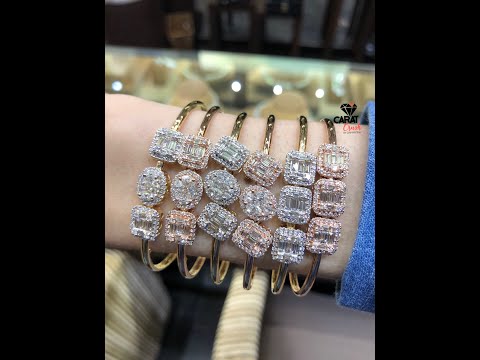 Emerald Cut & Oval Slide Bangle