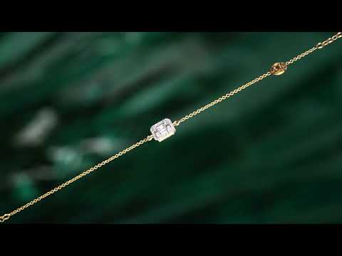 Flip Emerald Cut Diamond Bracelet